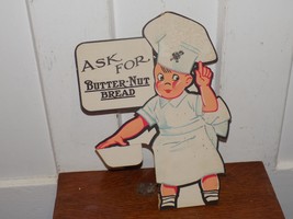 Vintage Ask For Butter-Nut Bread Cardboard Store Sign - $64.35