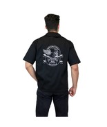 Men&#39;s Black Motorcycle Edition Embroidered Short-Sleeve Top S-4XL - £49.09 GBP
