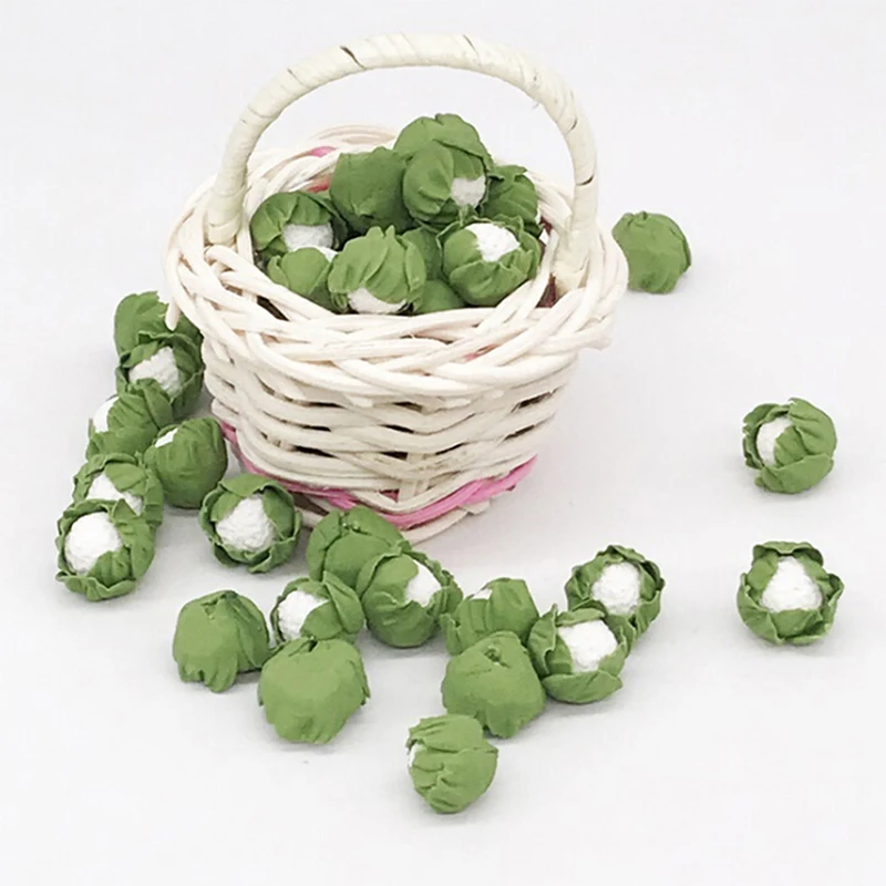 Mini Realistic Handmade Clay Vegetables Dollhouse Miniatures Cauliflower Chinese - £9.25 GBP