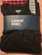 Land&#39;s End Men&#39;s Lounge Set Size Sm Rich Red/Black Buffalo Check New In Package - $21.73