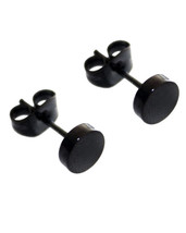 Illusion Faux Flesh Tunnel Plug Post Steel Men Unisex Stud Earrings 5mm - £7.98 GBP