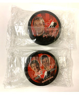 TEAM CANADA NHL 2002 McDONALDS HOCKEY PUCKS / WAYNE GRETZKY / SCOTT NIED... - £28.05 GBP