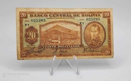 Bolivia Banknote 20 Bolivianos 1928 P-131  ~ Circulated - £7.77 GBP