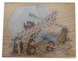 Stampabilities Rubber Stamp Want Candy Now House Mouse Rare Mudpie Muzzy... - £117.98 GBP