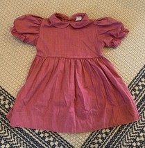 Vintage Girl’s Peaches ‘N Cream Dress Size 5 Doll Dress Burgundy - $20.56