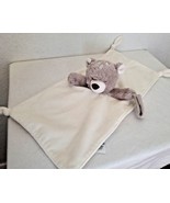 Carters Bear Security Blanket Ivory Grey White Spots Long Lovey Knotted ... - £15.57 GBP