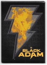 Black Adam Movie Lightning Bolt with Flames Image Refrigerator Magnet NEW UNUSED - £3.13 GBP