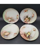 Four Antique 1897-98 Theo Haviland Limoges France Sea Shell Luncheon Pla... - $135.38 CAD