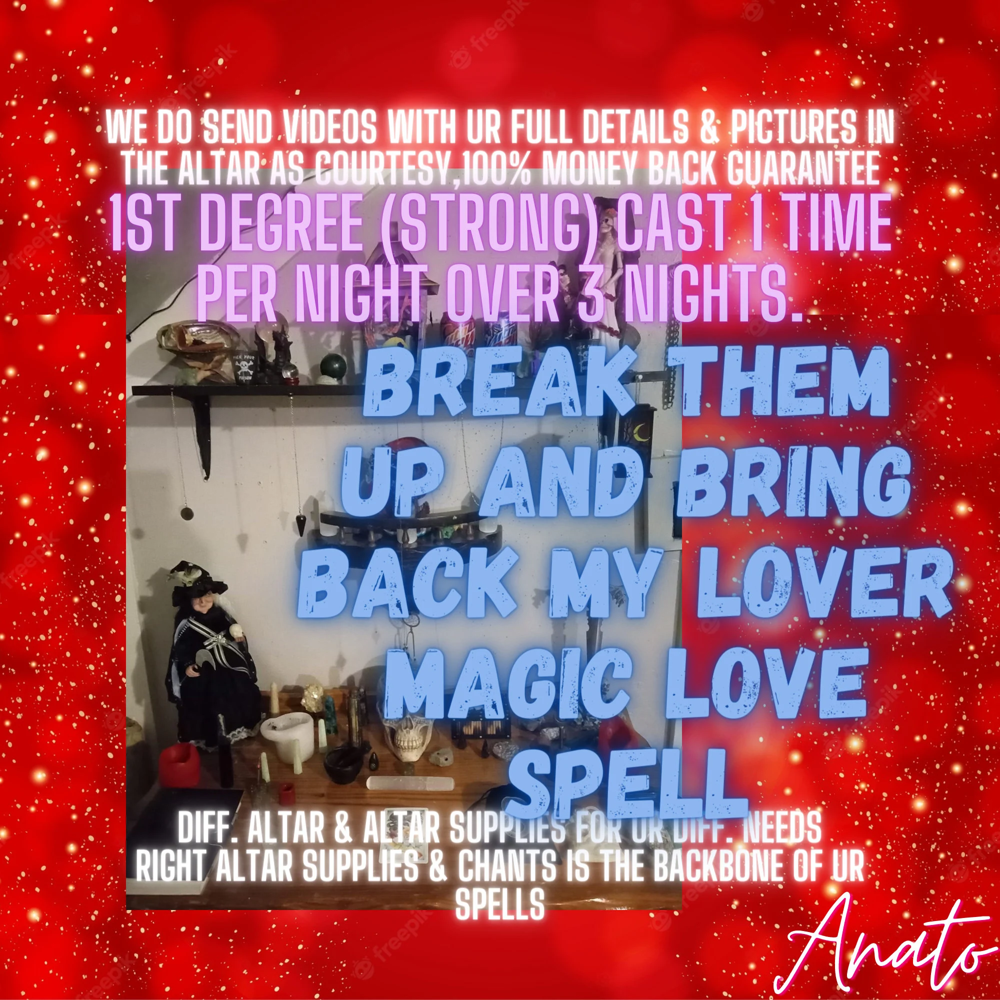 love spell, Obsession repulsed by each other Break them up - $600.00