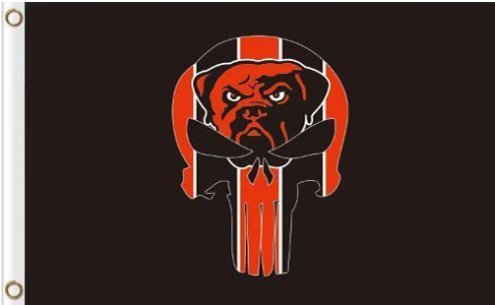 Cleveland Browns Logo Two Strip Flag 3X5 Ft Polyester Banner USA 90x150cm - $20.00