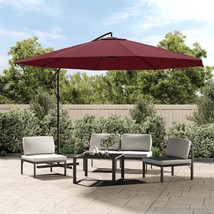  Cantilever Garden Umbrella Bordeaux Red Polyester, Metal, Steel - $2,858.70 MXN