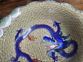 Jingfa Cloisonné Bowl with 5 clawed Dragon Symbol of Emperor&#39;s Imperial ... - £58.05 GBP