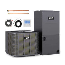 3 Ton 19 SEER2 Central Air Conditioner Heat Pump System with Multi-Posit... - $4,593.54