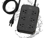 Outdoor Power Strip Weatherproof, 6 Ft Outdoor Extension Cord 6 Outlets ... - $42.99