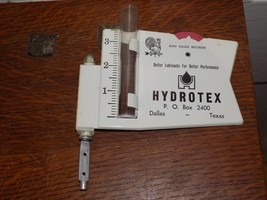 Vintage Hydrotex Lubricants Advertising Metal Rain Gauge - $645.87 MXN
