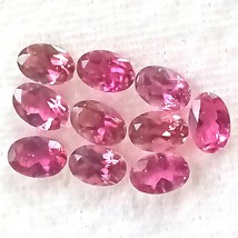 Rubelite Ovals Lot , 10 Pcs. Lot , Rubelite Pink , 4.30 Cttw , Rubelite ... - £196.65 GBP