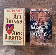 Vtg LOT of 2 Robert SHEA Paperback Books Novels Historical Fiction - £9.85 GBP