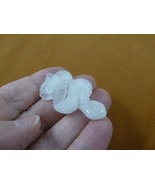 (Y-SNAK-FL-580) White quartz crystal SNAKE SIDEWINDER FIGURINE GEMSTONE ... - £14.69 GBP