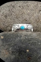 Leonard Paquin Zuni Sterling Silver Turquoise Hair Pin Pony Tail Holder ... - $2,474.94 MXN