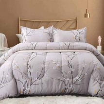 King Comforter Set 3pc, Reversible Down Alternative Microfiber Bedding Comforter - £43.40 GBP