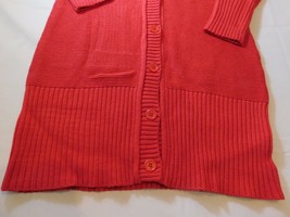 Westbound Long Sleeve button up Cardigan Womens Ladies Red Size S small NWT - $28.59