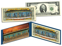 Chinese Nine Dragon Wall At Forbidden City Colorized U.S. $2 Bill Beijing China - £10.47 GBP