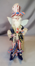 Mark Roberts God Bless America Fairy Uncle Sam USA Patriotic 11in Red Wh... - £67.22 GBP
