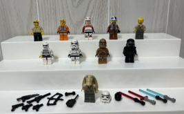 Lego Star Wars 10 Minifigure LOT Jar Jar Chewie Storm Trooper Dak Ralter... - £38.91 GBP