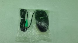 NEW Vintage DELL W1668 Black PS/2 Scroll Wheel Wired Ball Mouse - $328.21 MXN
