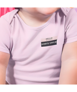 Fine Jersey Infant Bodysuit &quot;God&#39;s Child&quot; in pink - $21.76