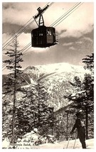 High Aloft Franconia Notch Aerial Tramway Cannon Mountain B &amp; W Postcard - £7.72 GBP