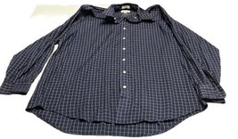 LL Bean Shirt Adult Mens 18/36 Blue Plaid Button Up - £13.76 GBP