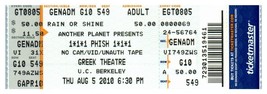Phish Untorn Concierto Ticket Stub August 5 2010 Universidad Of California - £41.93 GBP