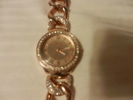 Geneva Platinum #4799 Women&#39;s Jeweled Watch Rose Gold Color - $32.06