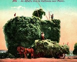 Alfalfa Crop Red Letter Type Fresno California CA UNP Postcard 1910s Mit... - £3.10 GBP
