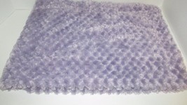 Thro Purple Baby Blanket textured plush smooth velour back - £25.32 GBP