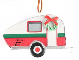 Wondershop Target 5&quot; Tin Camping Trailer With Wreath Christmas Ornament ... - $89.82 MXN