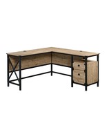 Brown L-Shaped Desk: Stylish Corner Workstation for Home Office - $2,961.34 MXN