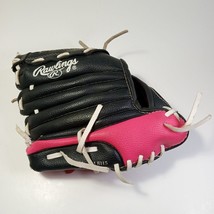 Rawlings Girls Glove PL91PB 9&quot; Cute Pink Black Baseball Softball MItt RHT - £6.44 GBP