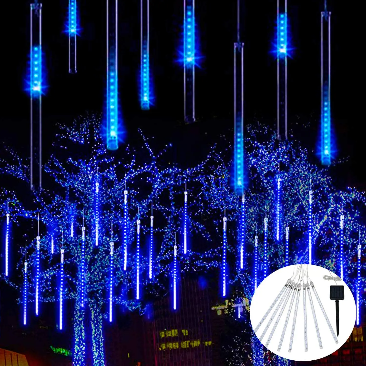 Rain Lamp Solar Meteor Shower Rain Lights Outdoor Raindrop String 30cm 8 s For T - £82.74 GBP