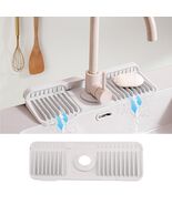 Qesulk Silicone Sink Splash Guard Foldable Faucet Mat Kitchen Bathroom - $336.24 MXN