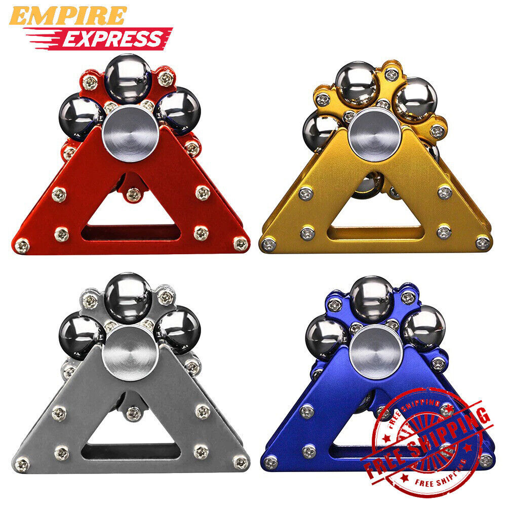 Fidget Spinner Metal Antistress Hand Top Gyroscope Stress Reliever Steel... - $13.99