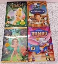 Lot of 4 Disney Classics TinkerBell Dumbo Tarzan 2 Ratatouille DVDs w/ Sleeves - £11.76 GBP