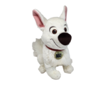 14&quot; DISNEY STORE BOLT WHITE PUPPY DOG STUFFED ANIMAL PLUSH TOY W COLLAR - $46.55