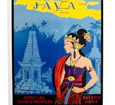 Visit Java Postcard Batavia Unused Unposted Vintage Poster Reprint E59 - £15.95 GBP