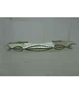 Signed Native American Sterling Silver Cuff Bracelet Feather design,25.8g - £106.16 GBP
