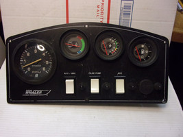 Vintage  OEM Boston Whaler Black  rigid vinyl Gauge/Switch Panel 13-5/8x... - £96.91 GBP