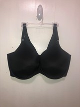 Cacique Lightly Lined Full Coverage Black Bra Womens SZ 44DDD Contour Cup - £11.86 GBP