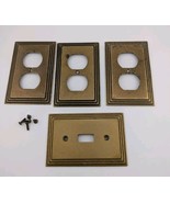 Amer Tac Metal Outlet Plates Covers Light Switch Brass 84D 84T Amertac 4... - $16.44