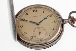 Tavannes Doppel Hunter 800 Silber Taschenuhr 15j Swiss - €248,73 EUR